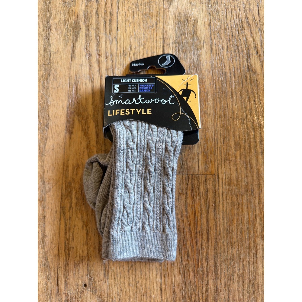 Smartwool Lifestyle Cable Knit Merino Wool Socks Oatmeal Heather LRSW711 Small